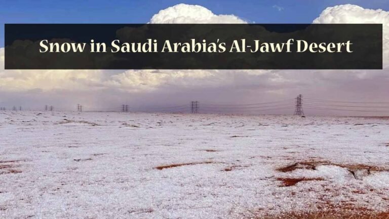 Snow in Saudi Arabia (Al-Jawf Desert)